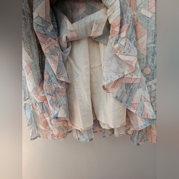 NEW Three Bird Nest "Colors Of The Wind" Balloon Sleeve Mini Dress Size Small - Picture 3 of 7